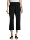 EILEEN FISHER System Cropped Silk Straight-Leg Trousers