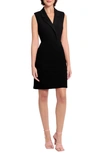 DONNA MORGAN TUXEDO SLEEVELESS SHEATH DRESS