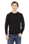 Baldinini Trend Black Fabric Men Sweater In Black