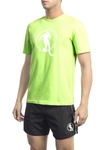 BIKKEMBERGS BIKKEMBERGS GREEN COTTON MEN'S T-SHIRT