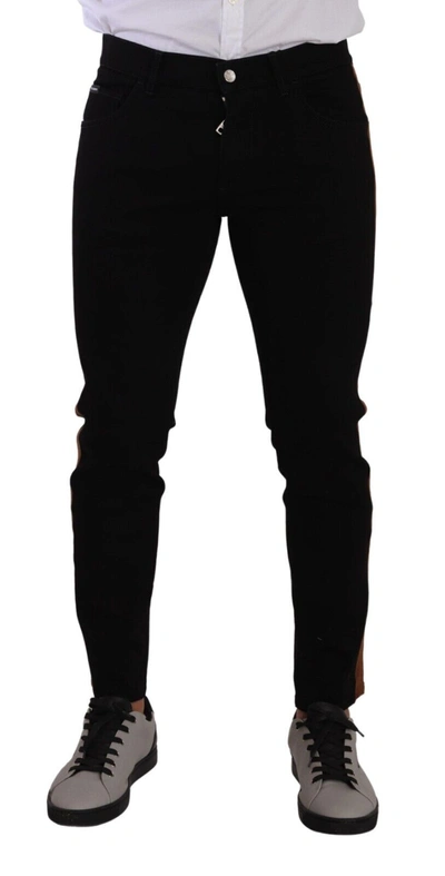 Dolce & Gabbana Slim Fit Black Skinny Denim Men's Jeans