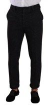 Dolce & Gabbana Elegant Wool Blend Dress Pants In Black And Gray