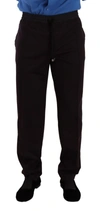 Dolce & Gabbana Bordeaux Cotton S Skinny Trouser Pants In Bordeaux