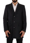 DOLCE & GABBANA DOLCE & GABBANA DARK GRAY WOOL OVER TRENCH COAT MEN MEN'S JACKET