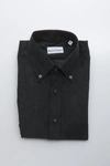 ROBERT FRIEDMAN ROBERT FRIEDMAN BLACK COTTON MEN'S SHIRT