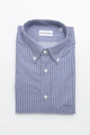 Robert Friedman Blue Cotton Shirt In Blue