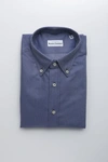 Robert Friedman Blue Cotton Shirt In Blue