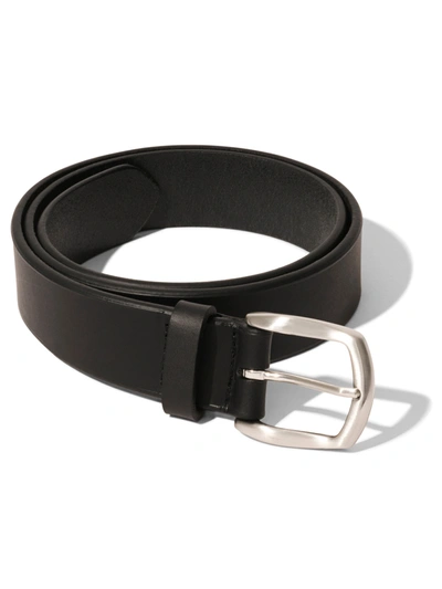 Faherty Leather Belt In Black