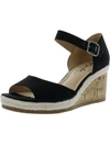 LIFESTRIDE GO FOR IT WOMENS BUCKLE CANVAS WEDGE HEELS