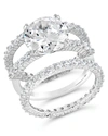 Sterling Forever Sterling Silver Brilliant Engagement Ring Set Of 3