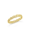 Sterling Forever Sterling Silver Braided Twist Band In Gold