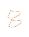 Sterling Forever Sterling Silver Chevron Stacking Ring Set Of 2 In Gold