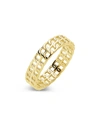 Sterling Forever 14k Gold Vermeil Chain Ring In Gold