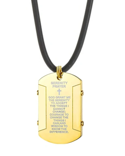 Stephen Oliver Plated Tag Necklace In Gold
