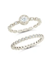Sterling Forever Beatrice Stacking Ring Set In Silver