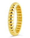 Sterling Forever 14k Over Silver Bubble Band Ring In Gold