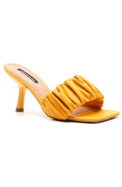 Bcbgmaxazria Dallas Ruched Strap Sandal In Tuscany Yellow
