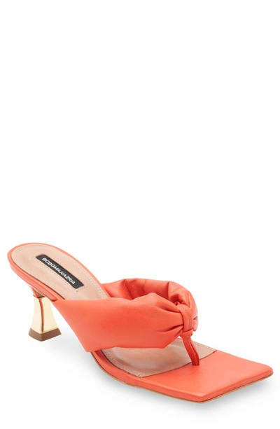 Bcbgmaxazria Fiona Calypso Coral Leather Sandal Heel In Pink