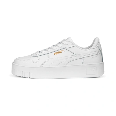 Puma Carina Street Women's Sneakers In White- White- Gold