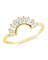 Sterling Forever Sterling Silver Cz Dawn Stacking Ring In Gold