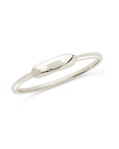 Sterling Forever Sterling Silver Minimal Bar Signet Ring