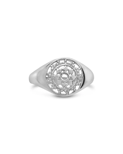 Sterling Forever Sterling Silver Pinwheel Signet Ring