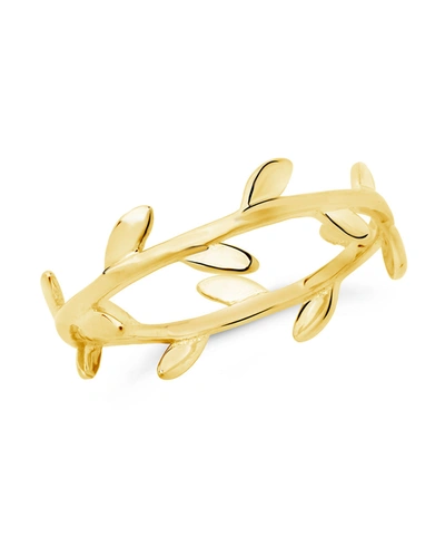 Sterling Forever Sterling Silver Liana Band Ring In Gold