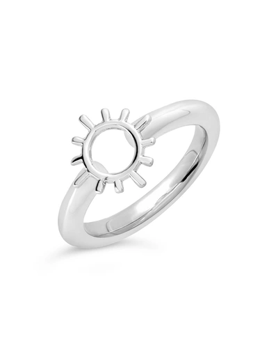 Sterling Forever Open Sun Ring In Silver