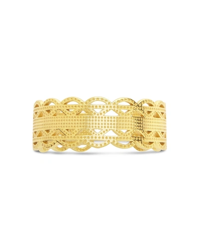 Sterling Forever Sterling Silver Intertwined Band Ring In Gold