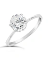 STERLING FOREVER STERLING SILVER SOLITAIRE CUBIC ZIRCONIA PROMISE RING