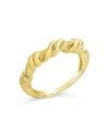 Sterling Forever Sterling Silver Vine Wrap Ring In Gold