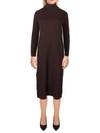 Eileen Fisher Womens 100% Extra Fine Merino Wool Knee Sweaterdress In Brown