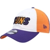 New Era Men's  White, Purple Phoenix Suns Back Half 9twenty Adjustable Hat In White