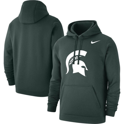 Nike Green Michigan State Spartans Logo Club Pullover Hoodie