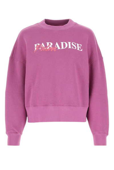 Palm Angels Slogan-print Sweatshirt In Violet
