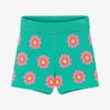 Stella Mccartney Knitted Floral-print Shorts In Green