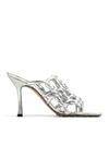 Bottega Veneta Stretch Sandal Reflection Weave In Grey