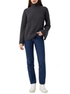 FRENCH CONNECTION WOMENS RIBBED KNIT MOCK TURTLENECK SWEATER