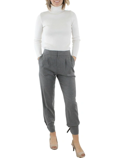 Alice And Olivia Womens Pleated Tie Pants Dress Pants In Grey