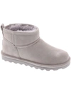 Bearpaw Shorty Womens Suede Ankle Ankle Boots In Mushroom
