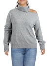 Paige Raundi Cold Shoulder Turtleneck Sweater In Grey