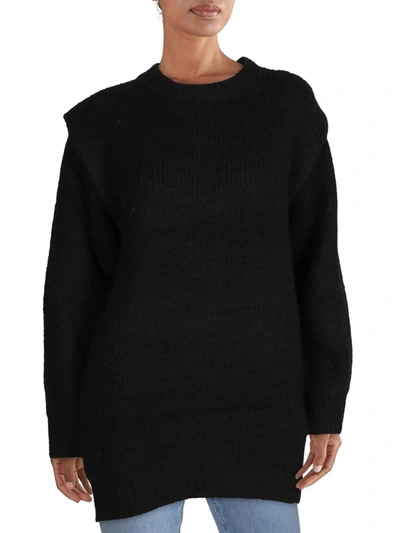 Vero Moda Daisy Womens Wide Shoulder Tunic Pullover Sweater In Black