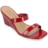 Journee Collection Tru Comfort Foam Clover Wedge Sandal In Red