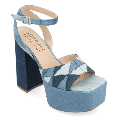 Journee Collection Collection Women's Tru Comfort Foam Asherby Sandals In Blue