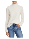 Theory Womens Cashmere Pullover Turtleneck Sweater In Ivory