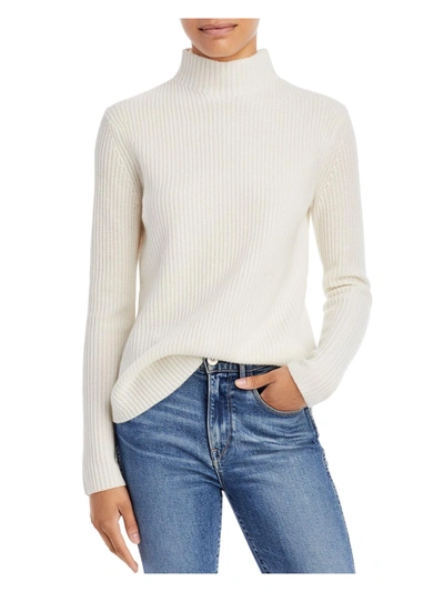 Theory Womens Cashmere Pullover Turtleneck Sweater In Ivory