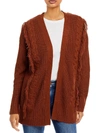 ALISON ANDREWS WOMENS FRINGE OPEN FRONT CARDIGAN SWEATER