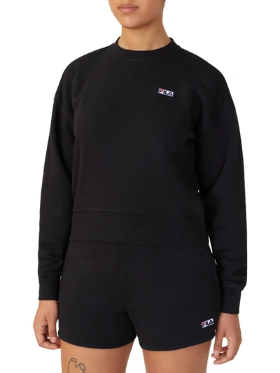 Fila Stina Womens Fitness Activewear Sweatshirt In Black