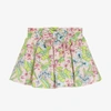 PAN CON CHOCOLATE GIRLS PINK FLORAL COTTON SKIRT