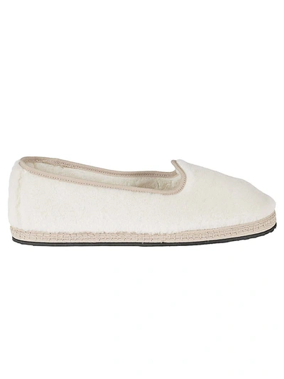 Piedàterre Venezia Friulana Alpaca Wool Slippers In White